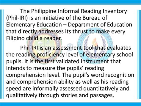 phil iri manual pdf|(PDF) The Philippine Informal Reading Inventory .